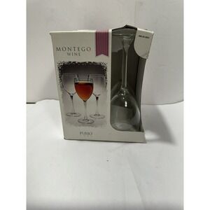 Furio Home Montego Wine Glass 4 Pack Goblets 8 oz Wine Clear Glasses New Barware